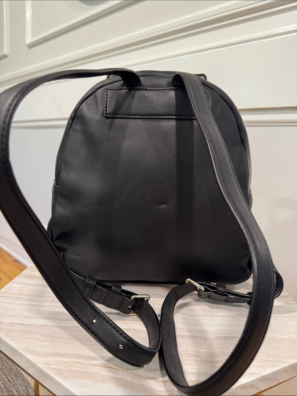 kate spade Bag Reese Park Black Quilted Leather Backpack - Picture 10 of 17